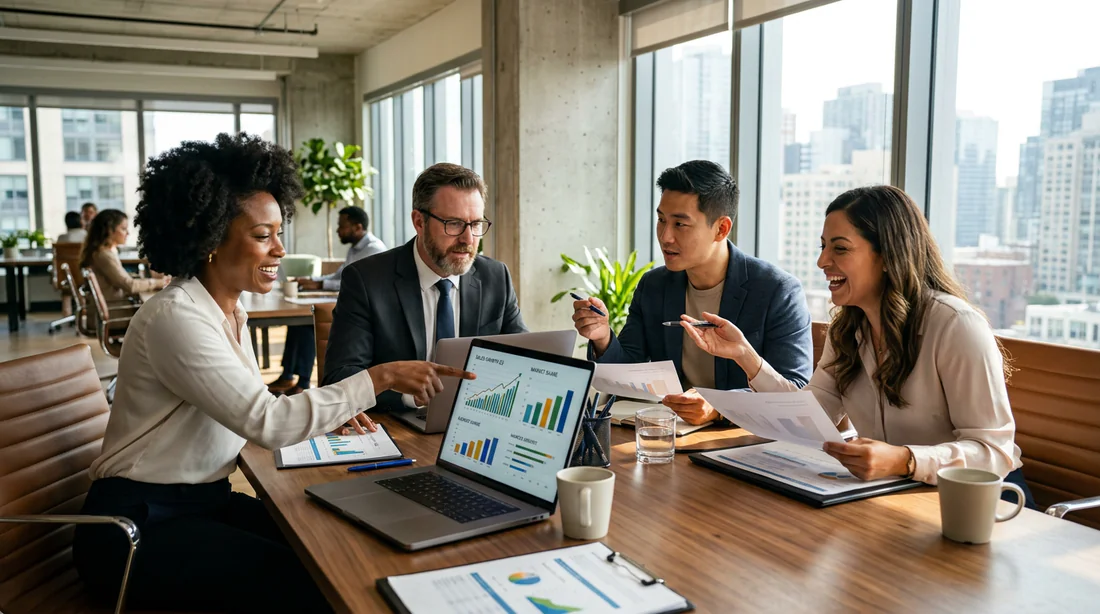 Réunion de travail et d'échange d'idées entre entrepreneurs
