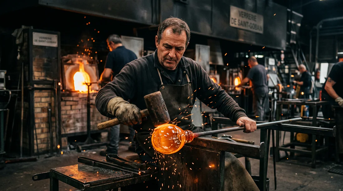 Savoir-faire artisanal de fabrication du verre