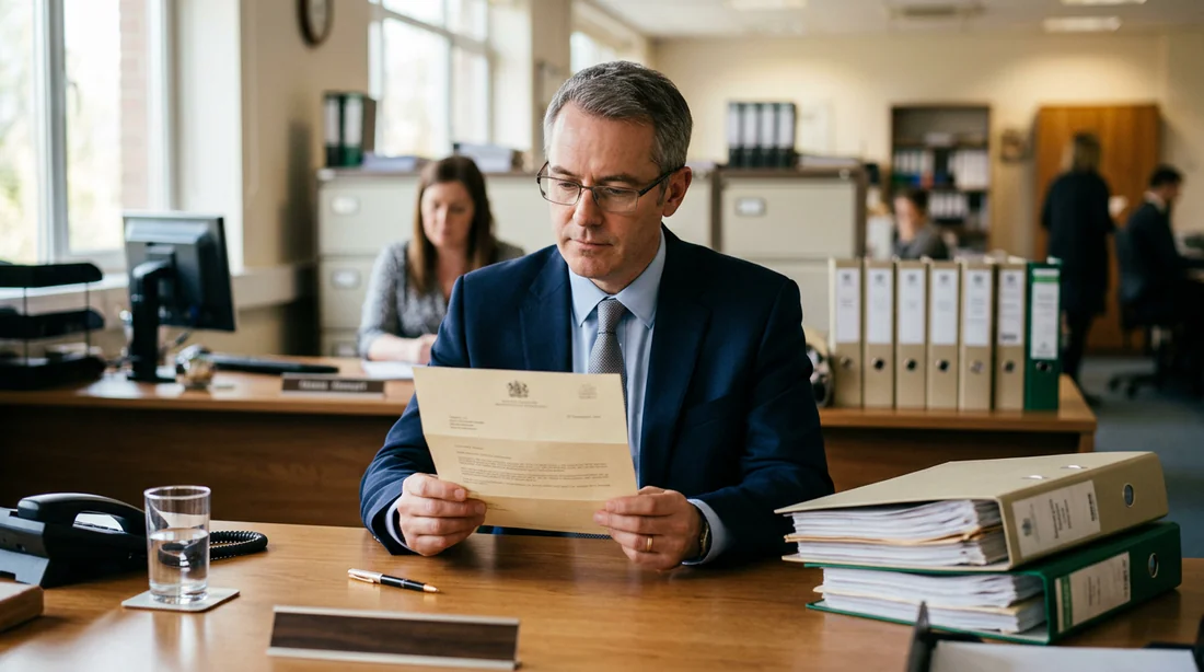 Notification administrative concernant la fin d'un contrat de travail