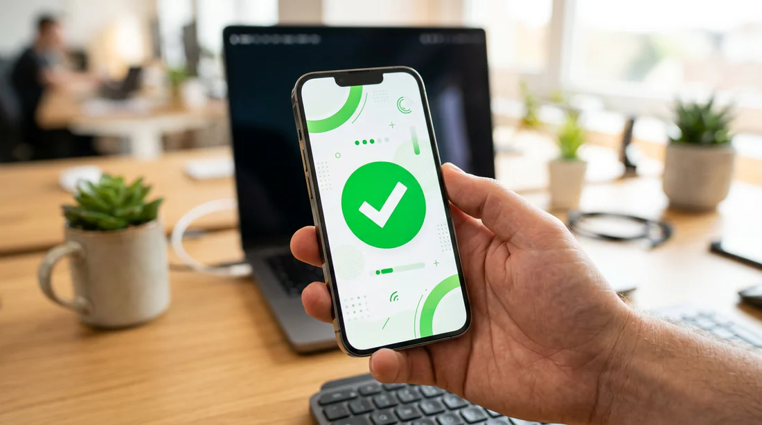 Validation d'un virement bancaire instantané sur application mobile